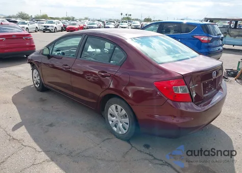 2012 Honda Civic Lx from USA, damaged, VIN 2HGFB2F5XCH591359